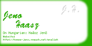 jeno haasz business card